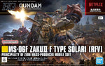 Mobile Suit Gundam: Requiem for Vengeance HGMS-06F Zaku II F-Type Solari 1:144 Scale Model Kit (Netflix)