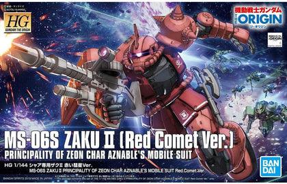 Mobile Suit Gundam: The Origin HGGTO MS-06S Zaku II (Red Comet Ver.) 1:144 Scale Model Kit